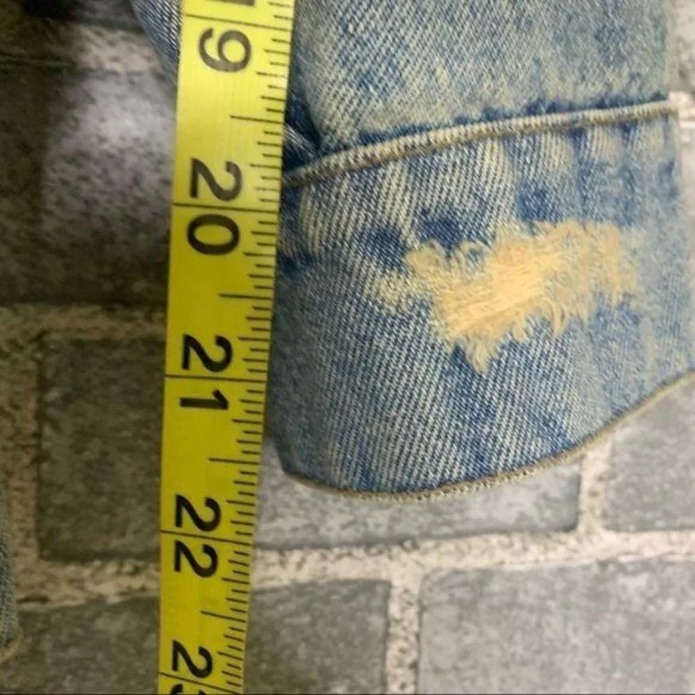 Courtshop BDG Distressed Blue Denim Jacket XL - Picture 10 of 10